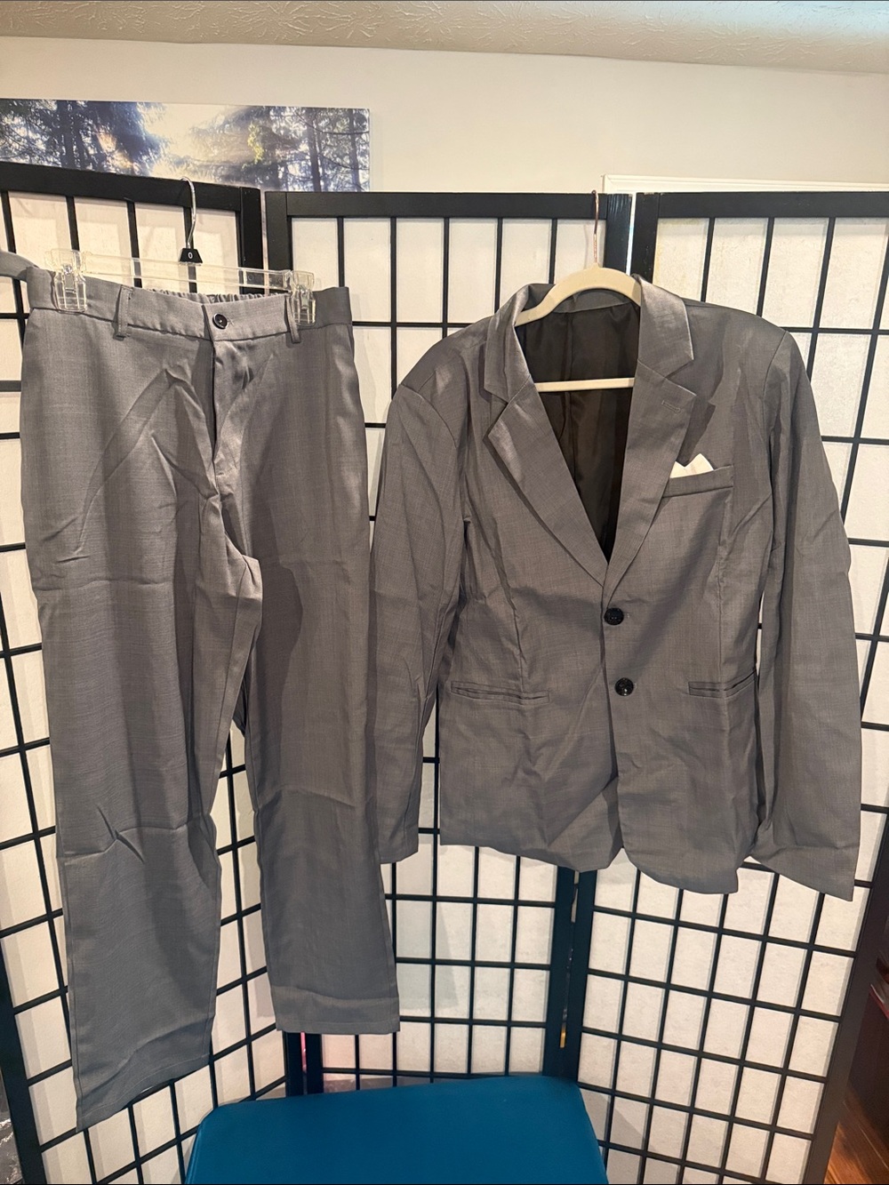 Kids Gray Two-Piece Suit Blazer & Pants